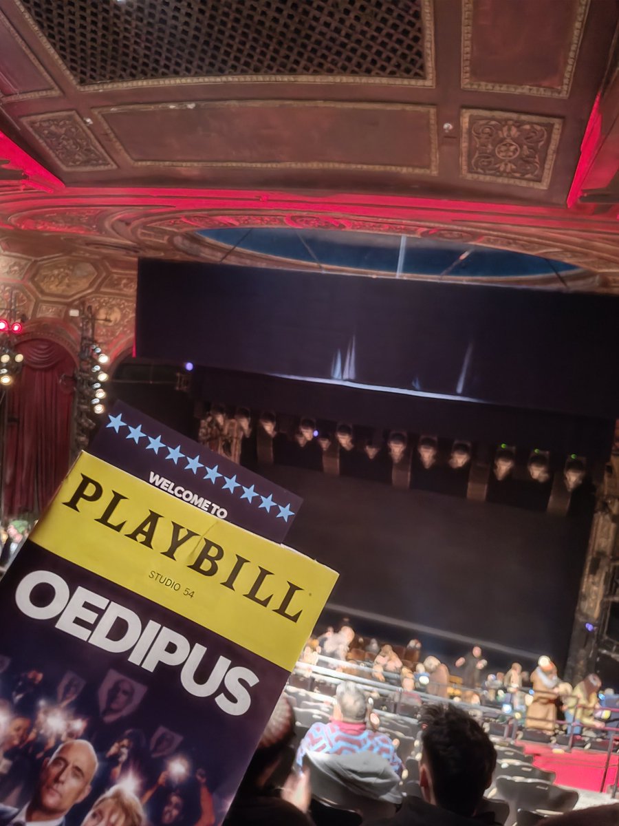 'Scuse me while I kiss the sky....of the theater for Oedipus on Broadway.

I don't think I've ever been in the absolute last row before.
