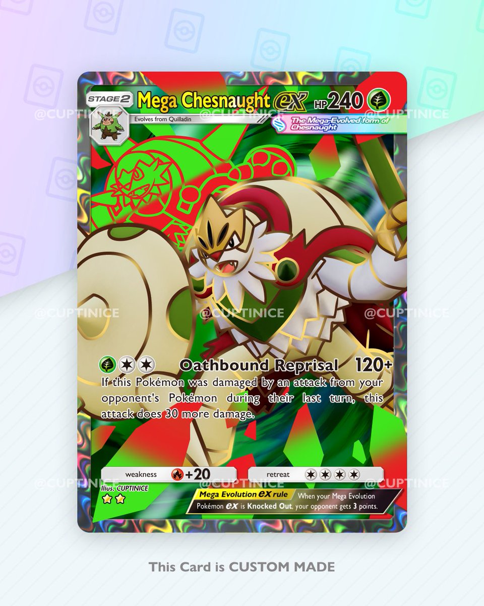 FULLY CUSTOM Mega Chesnaught EX #PokemonTCGPocket #PokemonTCGP #PTCG