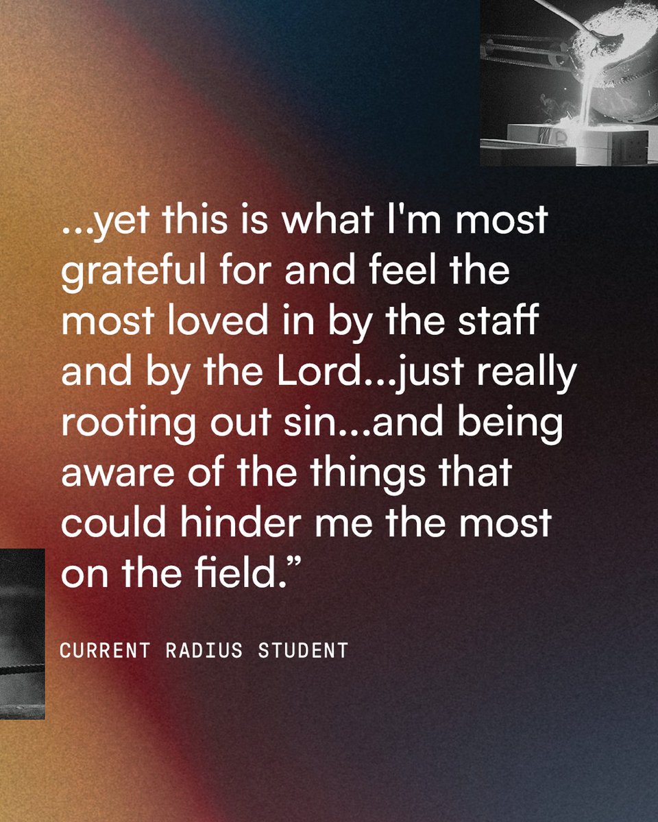 What goes unaddressed now can and will hinder the gospel later.

Radius’ program is designed to reveal and expose things like pride, weak theology, and hidden sin. Not to perfect them, but to prepare them.