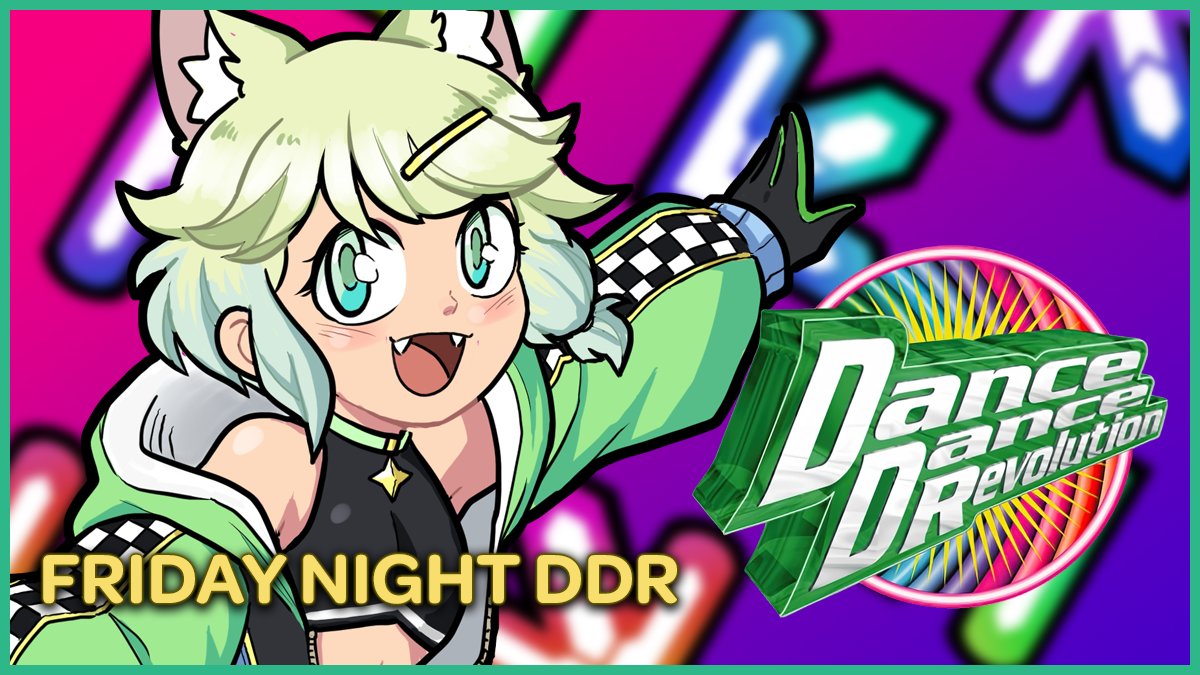 Back on the dance floor! 🪩 Friday Night DDR!! Let's keep pushing and upping our dancing game 💃✨

8pm ET / 5pm PT - on Twitch ✨