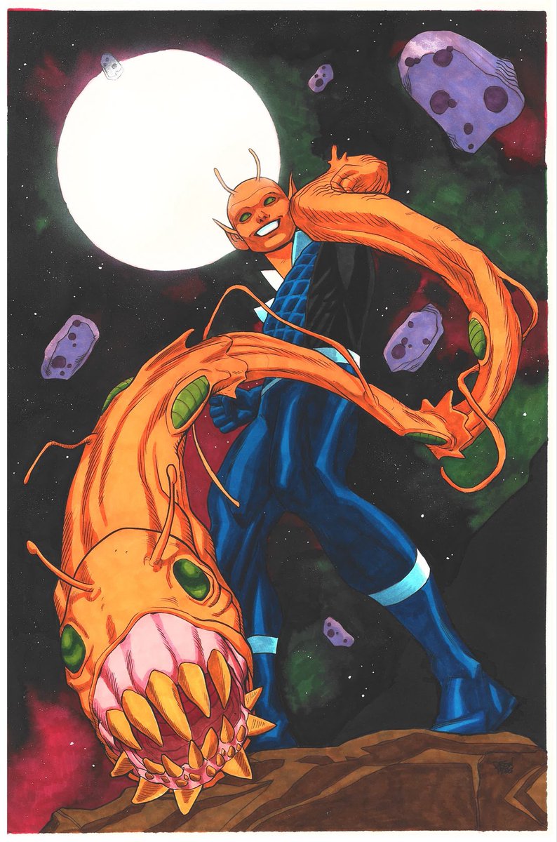 My commission of Chameleon Boy by <a href="/drew_moss/">Drew Moss</a> cafurl.com/?i=32680#DrewM… #artcommission #ChameleonBoy #ReepDaggle #Durla #LoSH #LegionofSuperHeroes #LongLivetheLegion #LegionofSuperHeroesart #DCComics #comicart #comicbookart #comics #comicbooks #DCSuperheroes #superhero