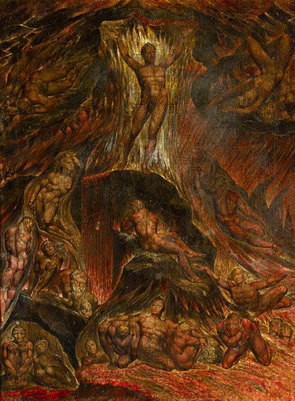 oscillate23's tweet image. William Blake, Satan Calling Up His Legions ,  c.1805–1809