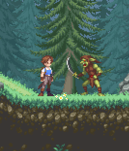 a fantasy  #metroidvania without goblins - no way 😀 #pixelart