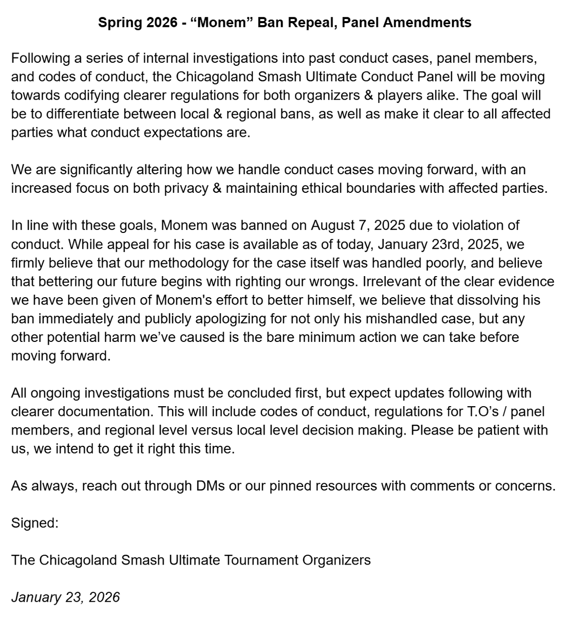 Chicagoland Smash Ultimate TOs tweet media