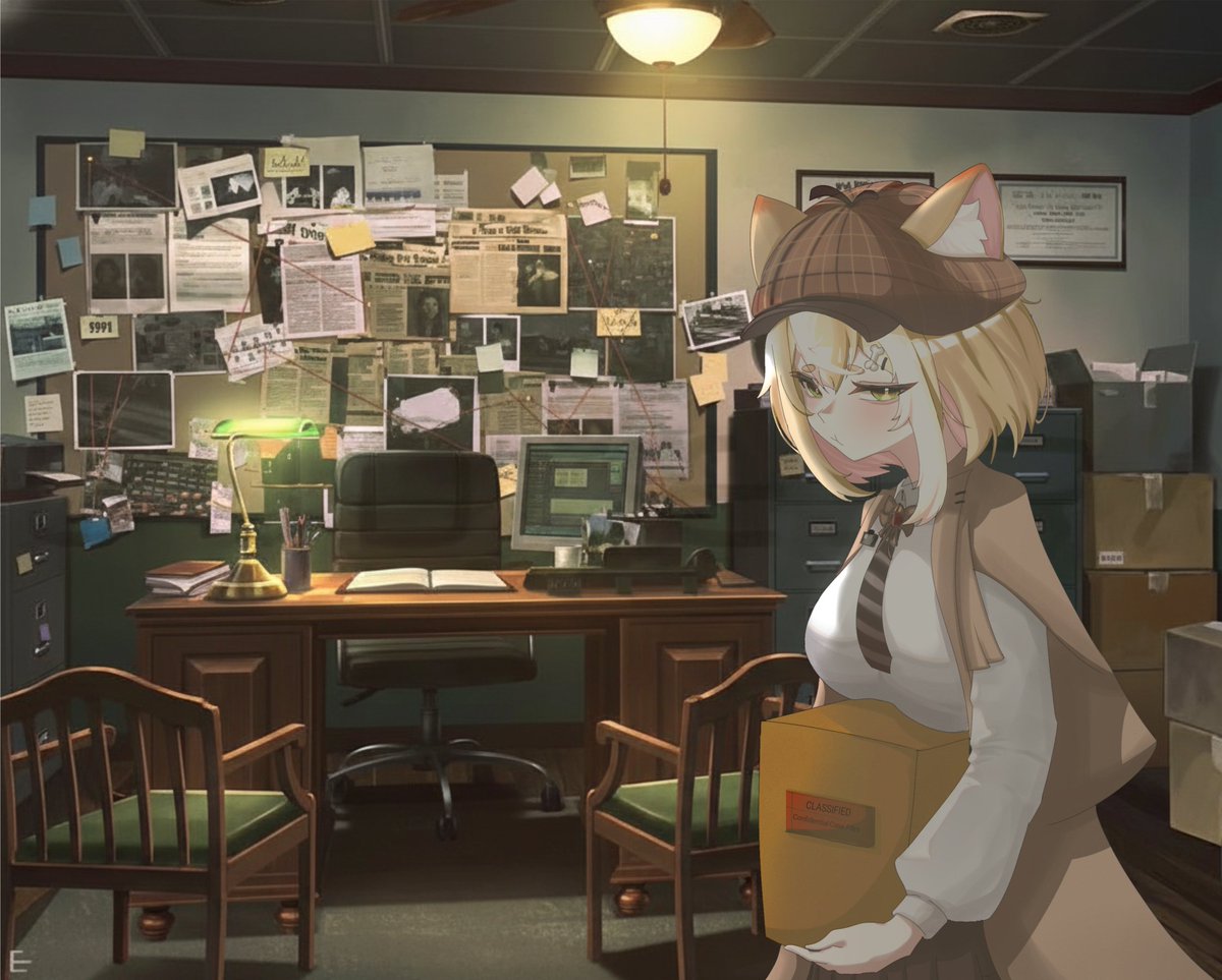 Moo0N_Lit's tweet image. Whats more louder than a gunshot? Ofc it's the detective @NotVenti hehe :3

#art #VtuberEN #artmoots #fanart