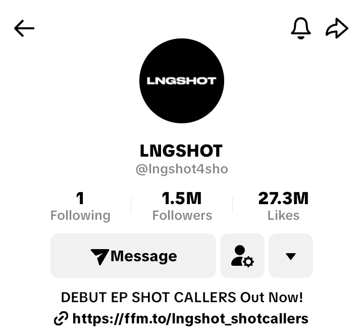 Lngshotcrave's tweet image. #LNGSHOT has now officially surpassed 1.5 million followers on TikTok

#롱샷 @LNGSHOT4sho