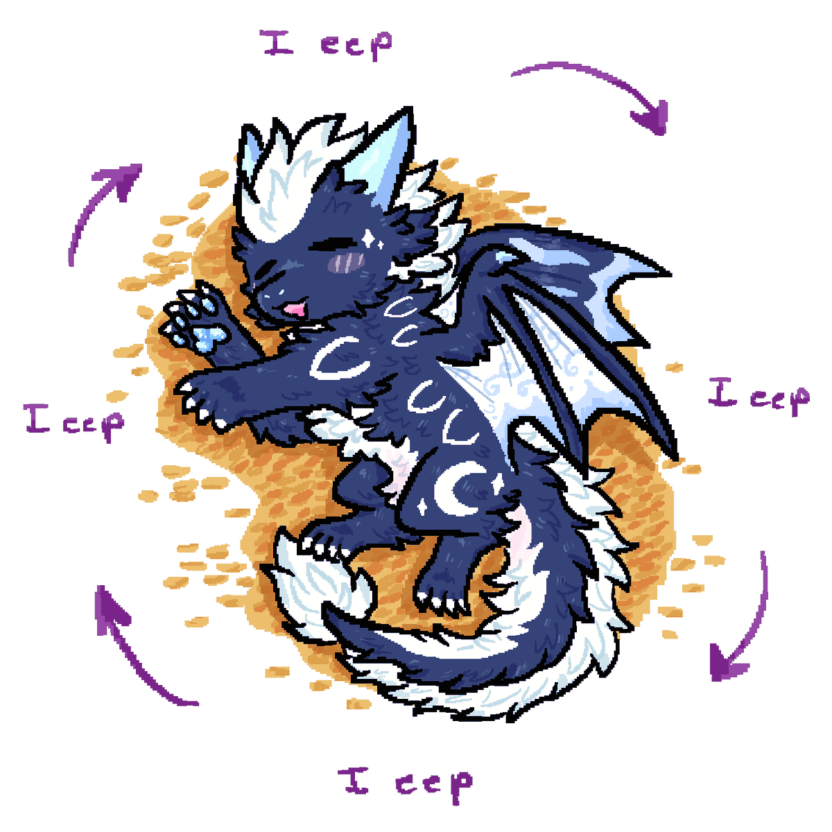 RyukiriDragon's tweet image. The dragon eepy hibernation cycle