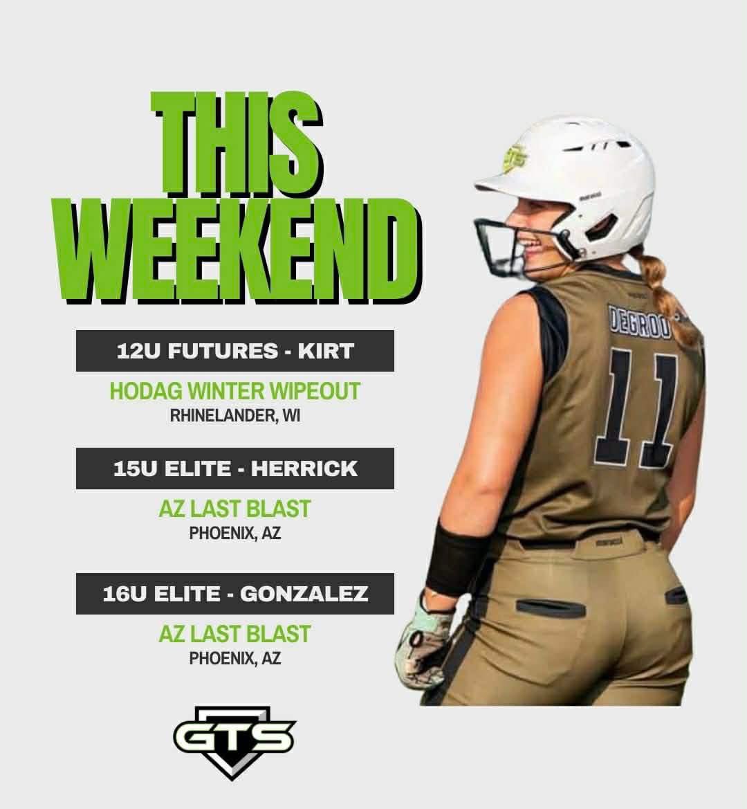 We’ll be in Peoria, AZ, at Pioneer Park starting at noon tomorrow!

Bracket play to follow in the afternoon!

<a href="/GTSHerrick/">GTS 15u Elite Herrick</a> <a href="/GTSBBSB/">GTS</a>