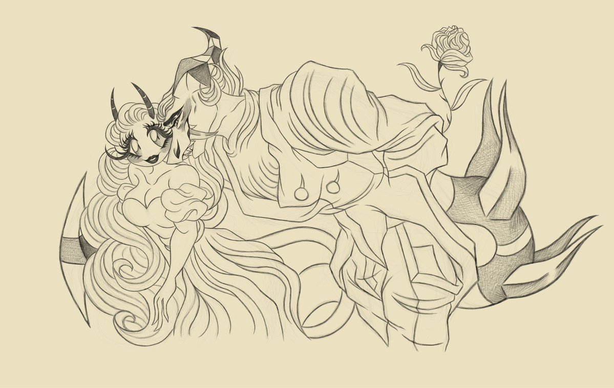 rodeorosebud's tweet image. probably my favourite drawings i’ve done over the past couple of months of my beloveds &amp;lt;3

i sometimes think of their tragic ending and want to cry. my poor darling rosebud

#helluvaboss #helluvabossstriker