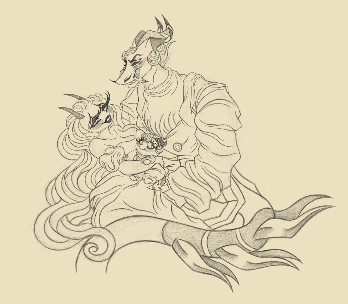 rodeorosebud's tweet image. probably my favourite drawings i’ve done over the past couple of months of my beloveds &amp;lt;3

i sometimes think of their tragic ending and want to cry. my poor darling rosebud

#helluvaboss #helluvabossstriker