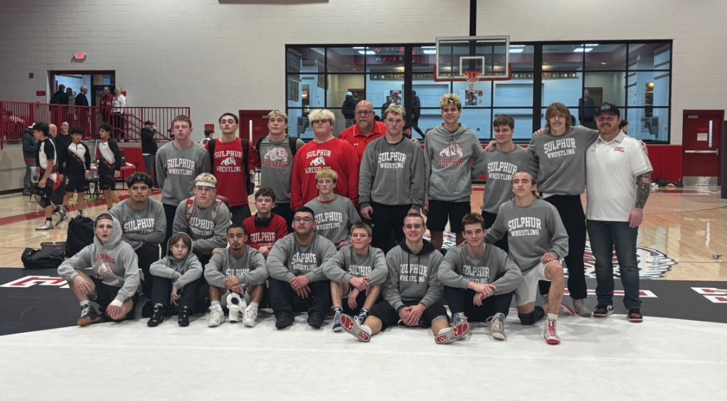 BulldogSulphur's tweet photo. Congrats to our Sulphur Wrestling team- District Champs and headed to Dual State for the 3rd time in 4 years
Proud of these guys and coaches- hard work pays off! https://t.co/rHT4DLdmA5
