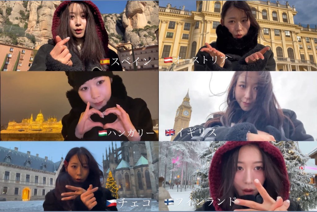 momochanokaka's tweet image. 桃奈ちゃんの1人6カ国周遊旅行、国がわかったので調べてみたけどすごい移動距離だし東欧西欧南欧北欧行ってるし、これを全部1人で組んでやったって…本当にすごい行動力……