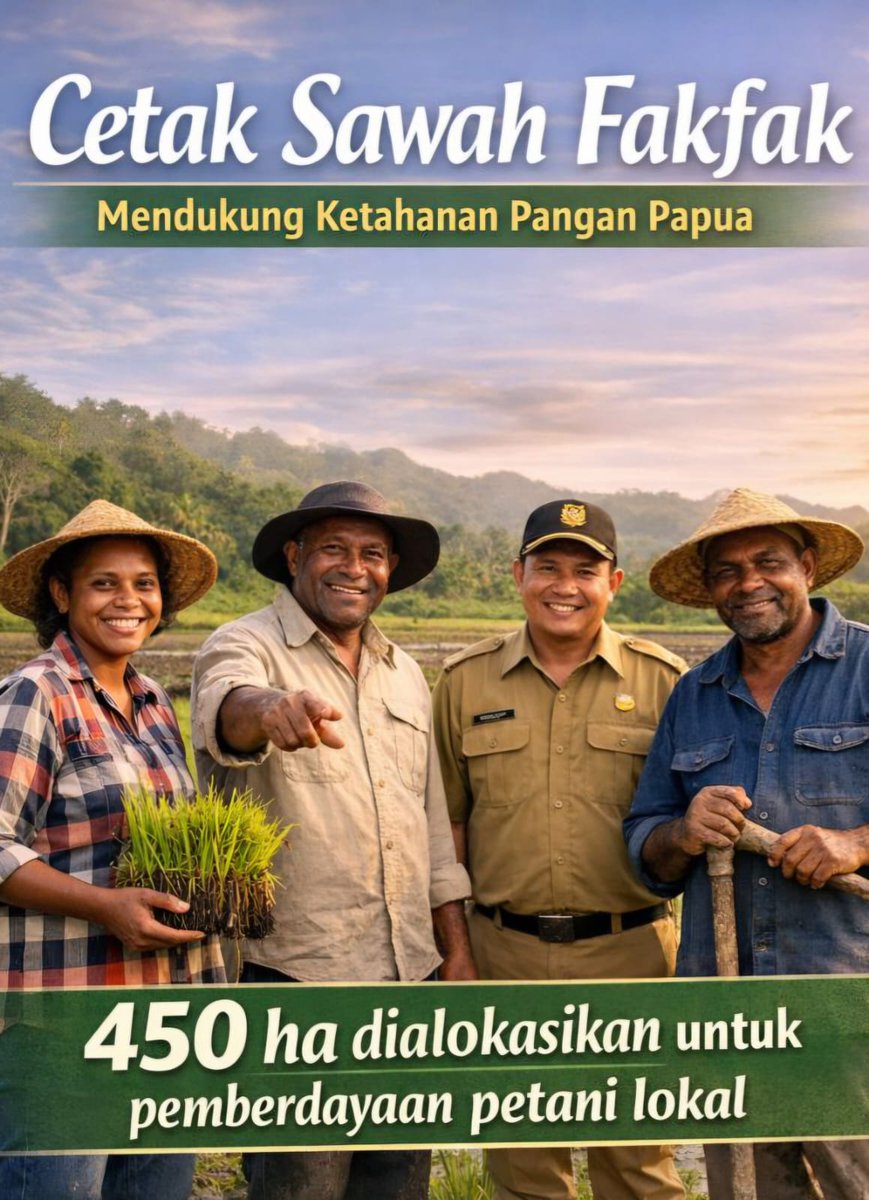 Bangga lihat Presiden Prabowo serius dukung pemberdayaan petani lokal lewat proyek 450 Hektar #FoodEstateFakFak