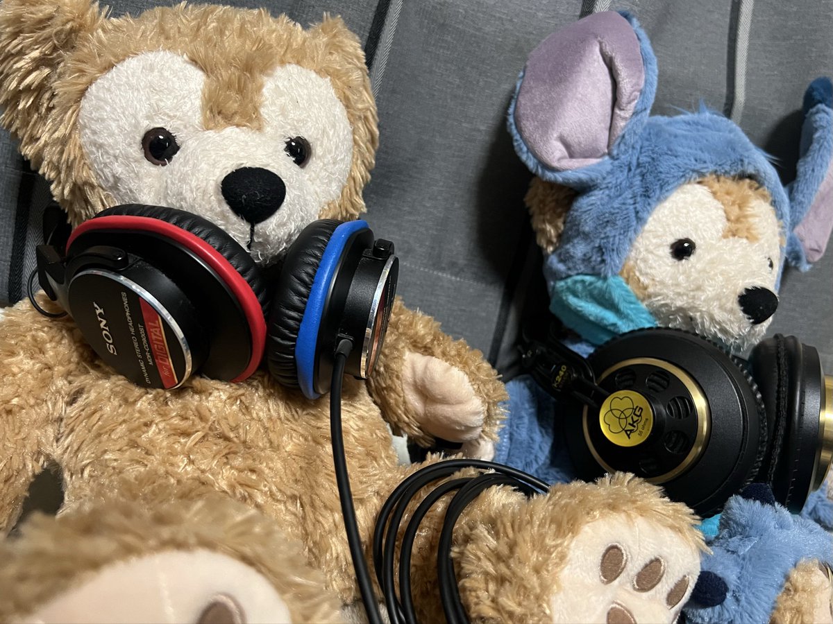 ex_Chiikun's tweet image. ヘッドホンスタンド持ってなくてもダッフィーにつけたらかわいいからおすすめ