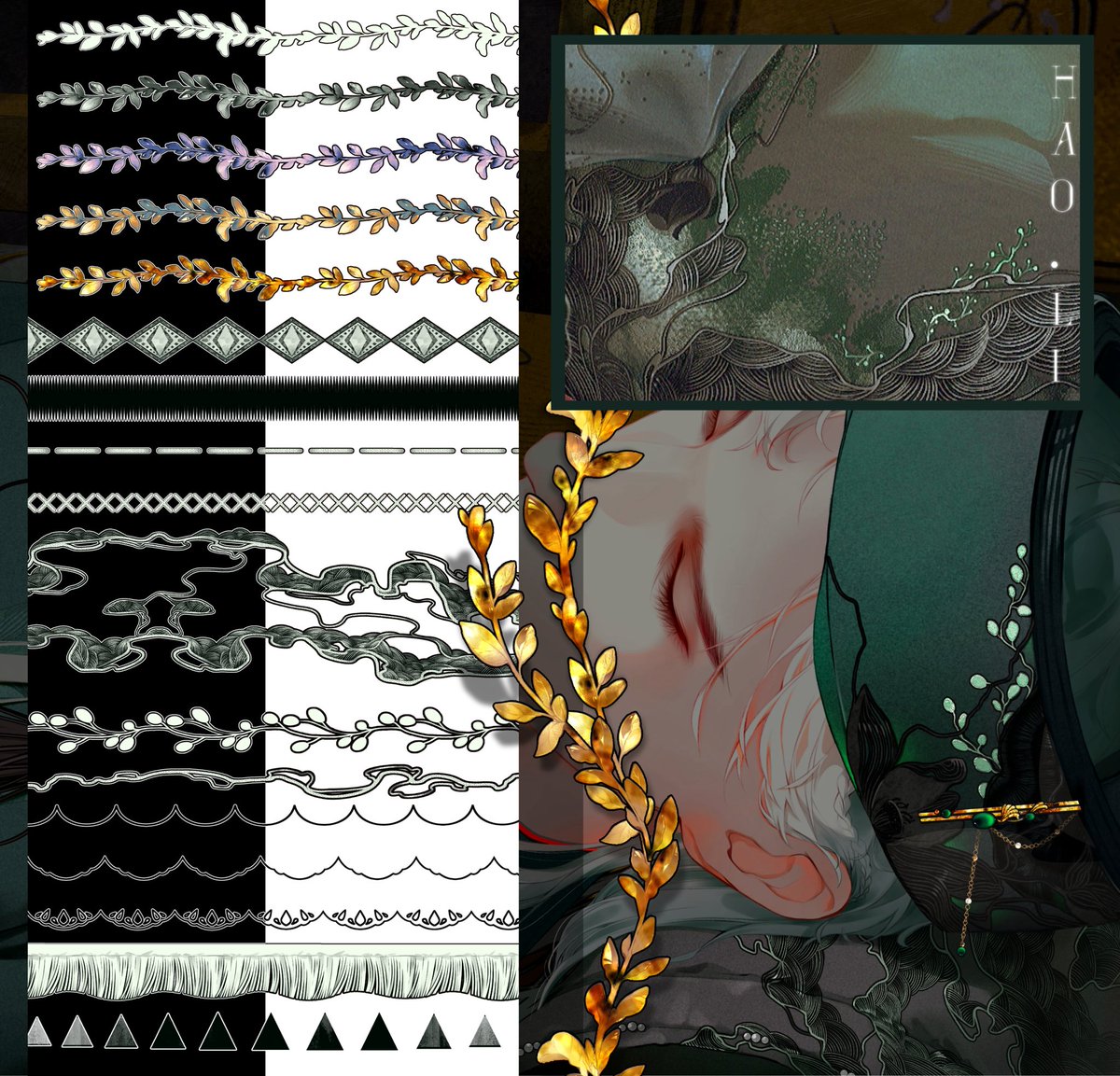 천 디테일 브러쉬 세트 Cloth Detail Brushset
 (무료 free) by Hao_Li 

assets.clip-studio.com/ko-kr/detail?i…