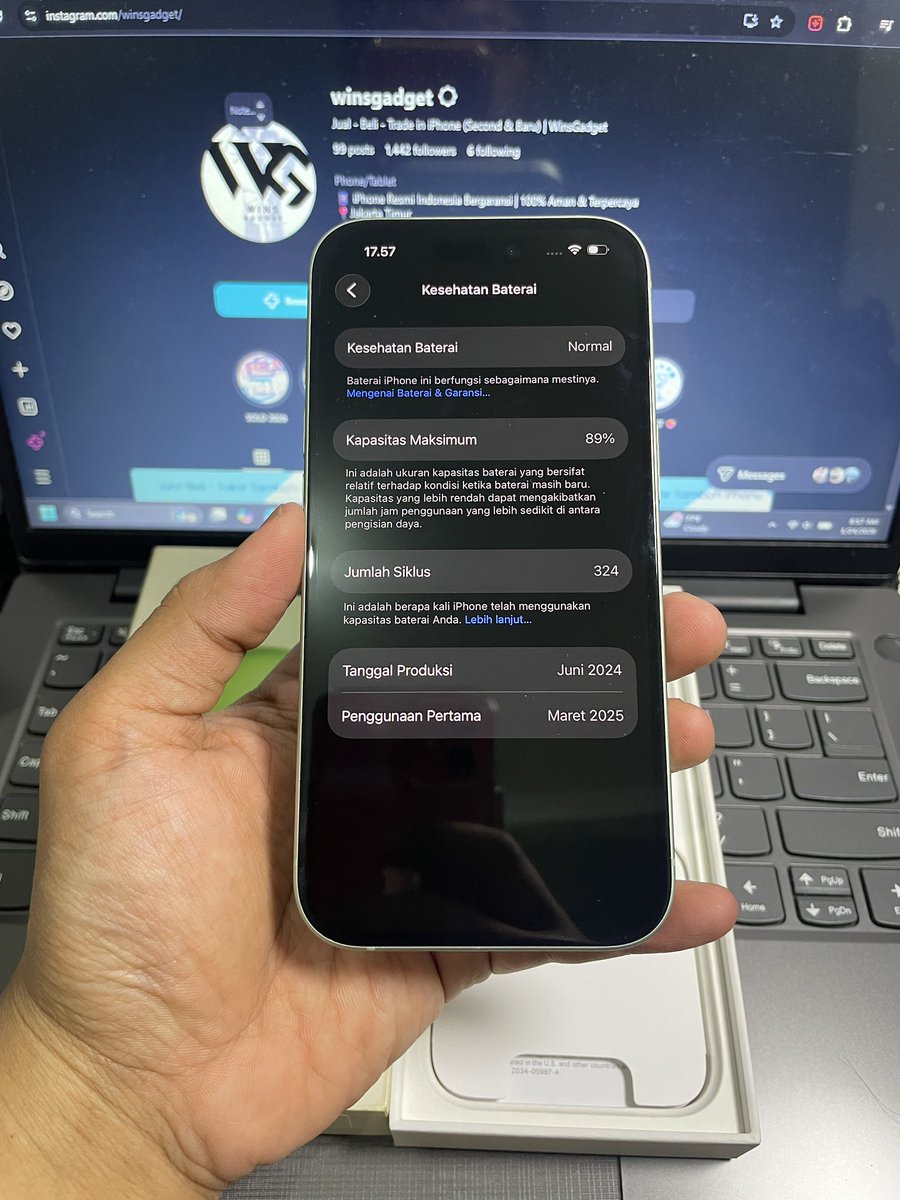 winsgadget's tweet photo. #WTS kemarin siapa yg cari IP 15 ?
 iPhone 15 128gb iBox Resmi
- Fullset Original
- BH 89%
- Garansi ON 05/26
- Fungsi All Normal 

COD area Jakarta / Bekasi
Marketplace jg bisa

Mau TT jga bisa

IDR.6.8 jt aja

#zonauang #iphone15 #iphonebekas #iphone15ibox #zonajajan #iphone https://t.co/9copTjZMFj