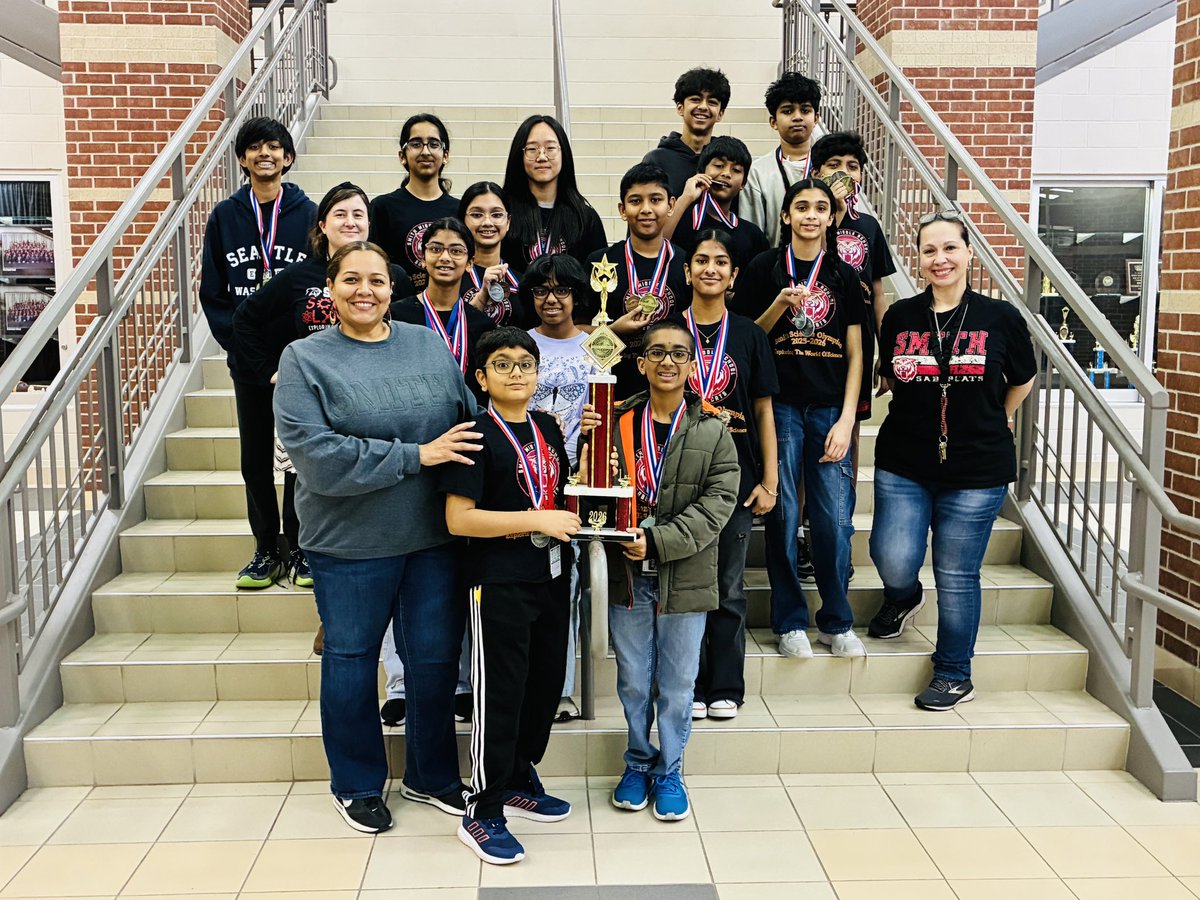 Smith_CFISD's tweet photo. 🏆Our Science Olympiad team took 1st place overall at the district meet! Huge shoutout to Mrs. Brinkley and Mrs. Lott for helping our students reach new heights. 

Congrats to our students and sponsors on this amazing accomplishment! 🎉👏 @CyFairISD https://t.co/N9wTuQO9Yh