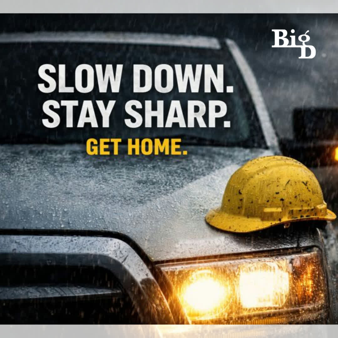 BigDCompanies's tweet photo. Inclement weather is rolling in for the next few days.

Slow it down, stay alert, and look out for the folks working beside you. If something feels off, speak up — no job is worth a preventable accident.

Be safe out there.

#OilfieldSafety #StaySafe #StopWorkAuthority #BigD https://t.co/j6085cUdVS