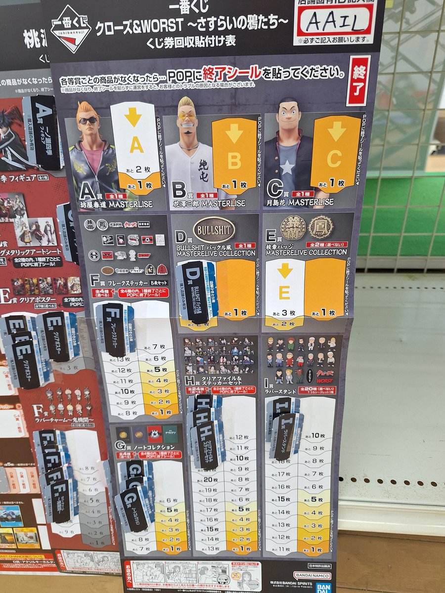 残り 70回ﾂ‼️／ 一番くじ クローズ＆WORST ～さすらいの鴉たち〜 2