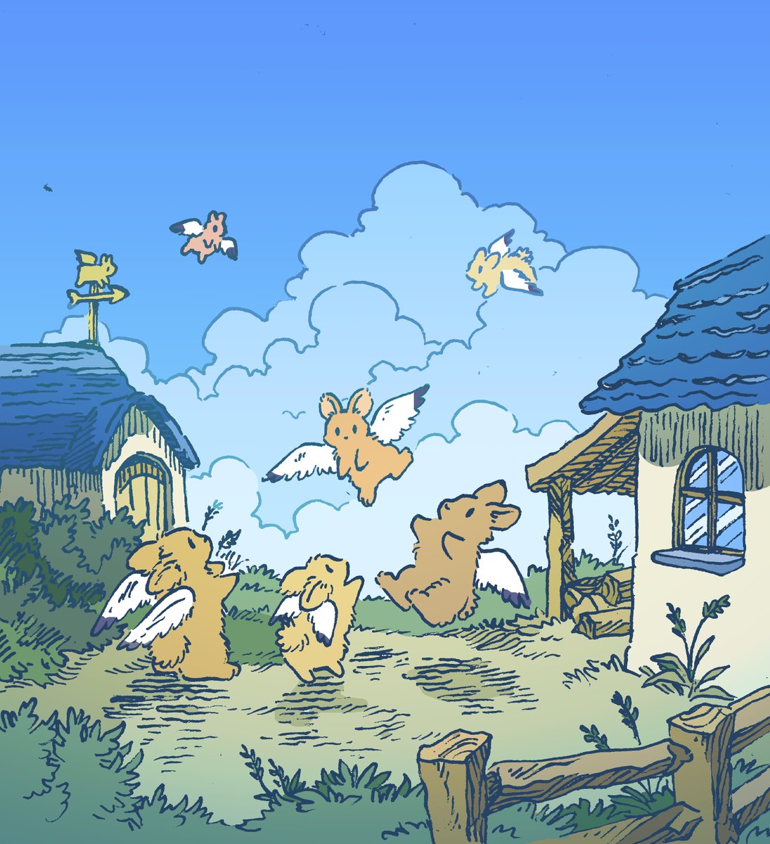 willquinnart's tweet photo. Daily bunny no.3208 just learning to fly https://t.co/f1ba0B0KbQ