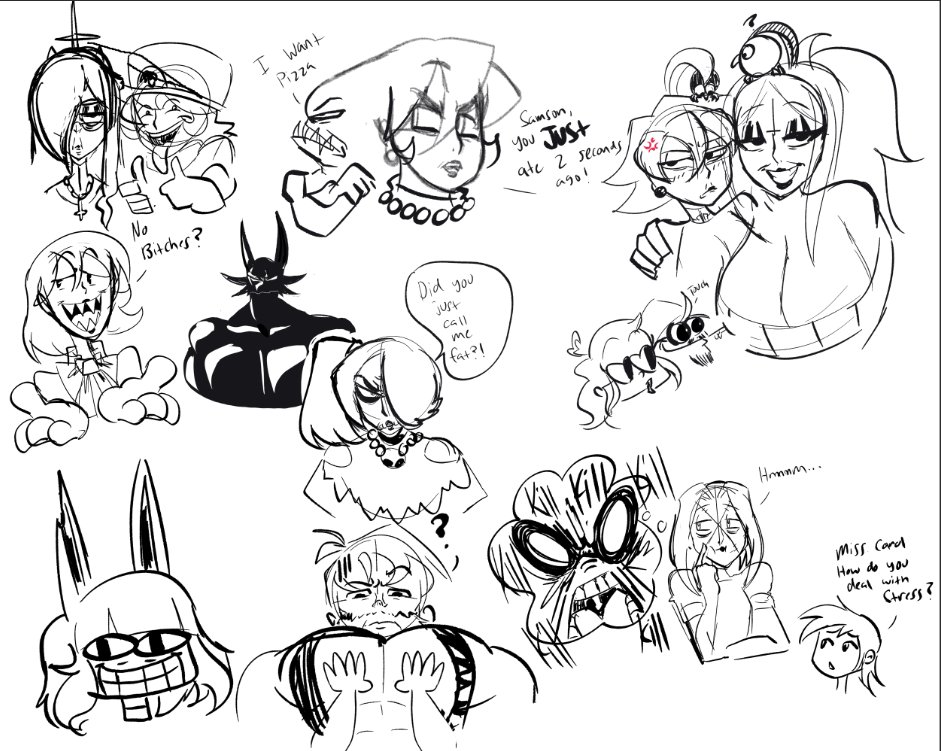 #SkullMamaAU shitpost doodles