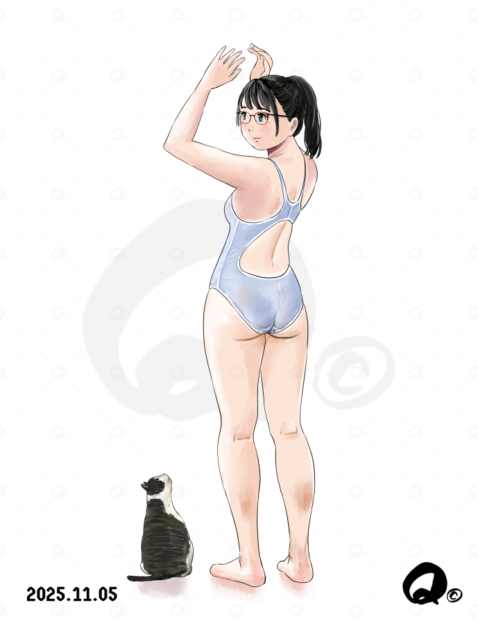 白競泳水着2枚 (1/1) 