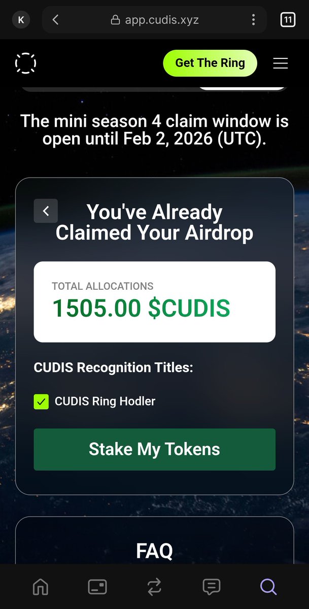 chals9's tweet photo. @CudisWellness I ranked 14th, so why do I only receive 1505 $CUDIS? https://t.co/daaZV4ks9G