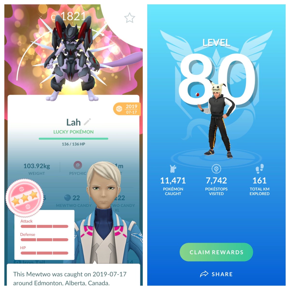 _ekojgnillik's tweet photo. Lv 80 and my first armour Mewtwo ever was really lucky!!! 💯🎉🥳 https://t.co/i1uoCl9qCx