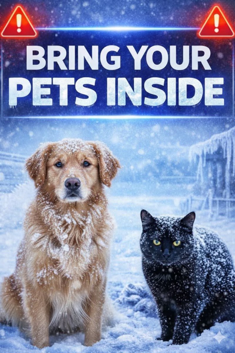 defense_civil25's tweet image. Keep your dogs and cats inside during the winter storm!!