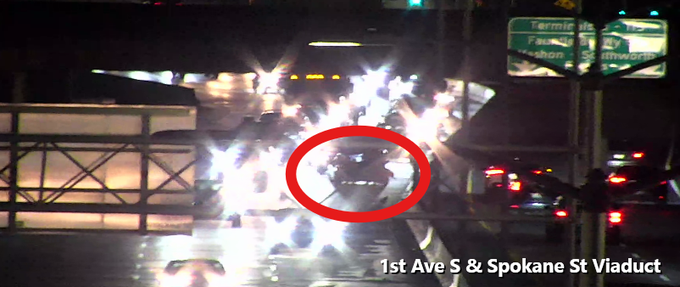 시애틀 다리 왼쪽 차선 폐쇄!