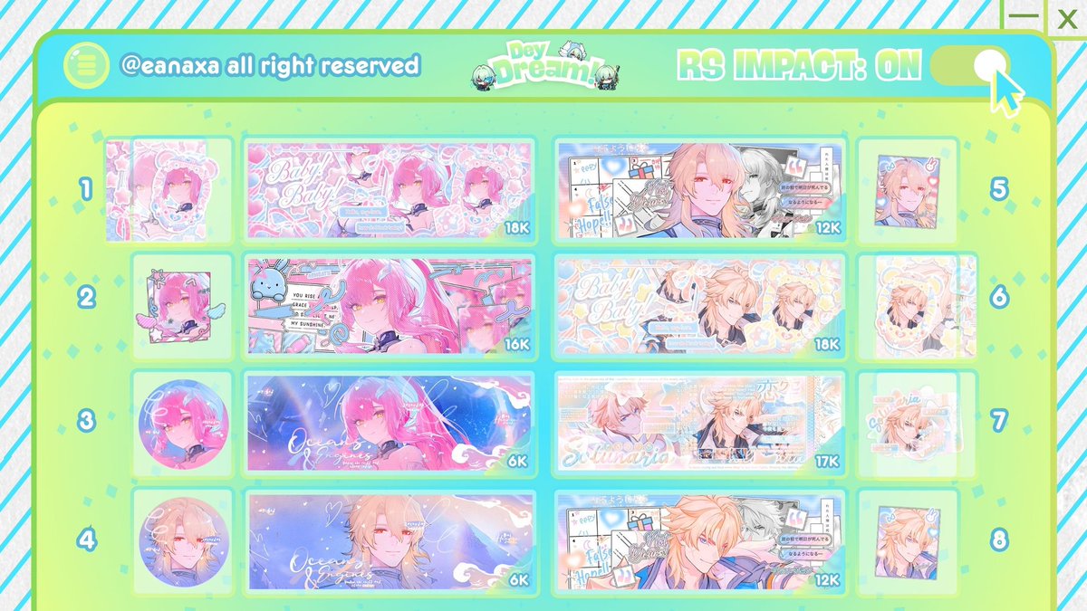 eanaxa's tweet image. Help RT please? Thank u! 

Hai Dey membawa RS mini impact luuk aemeath dari banner livestream 3.1 🥰 juga citlali bday &amp;amp; varka dripmar kemarin loh 😋 also ada nyempil chisa &amp;amp; sparxie 😚

Price on pict, avail qris! Bisa buat gift/GA juga yaa guys 🕺

#zonauang #zonaba #zonajajan