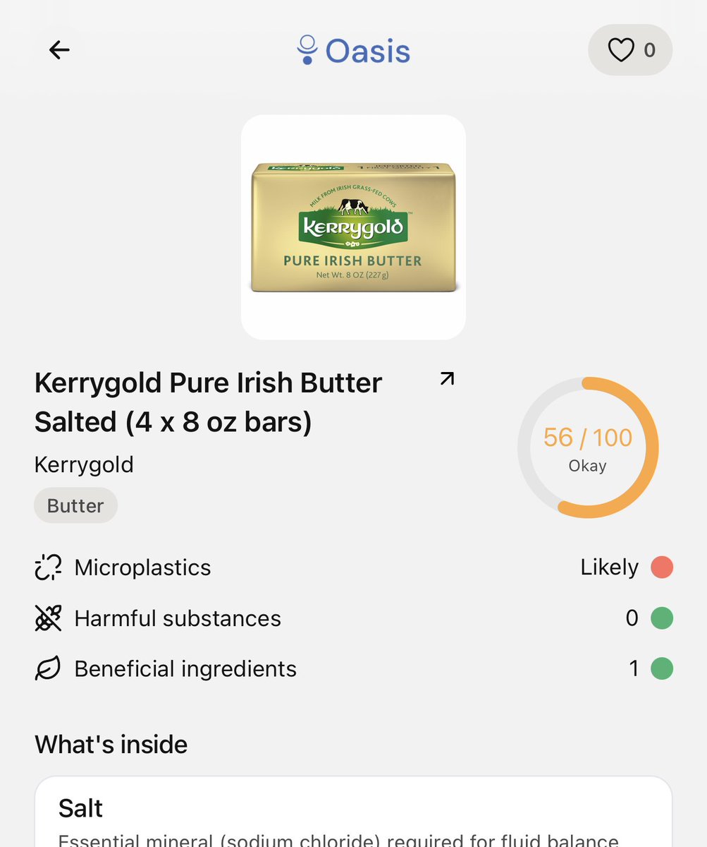 oasishealthapp's tweet image. Research shows Kerrygold Butter uses corn &amp;amp; soy feed

Their cows receive 15% corn, soy, and rapeseed feed (some GMO) which raises omega-6 (linoleic acid) levels compared to omega-3

Too much omega-6s linked to:
- Chronic inflammation
- Cardiovascular disease
- Obesity &amp;amp; metabolic…