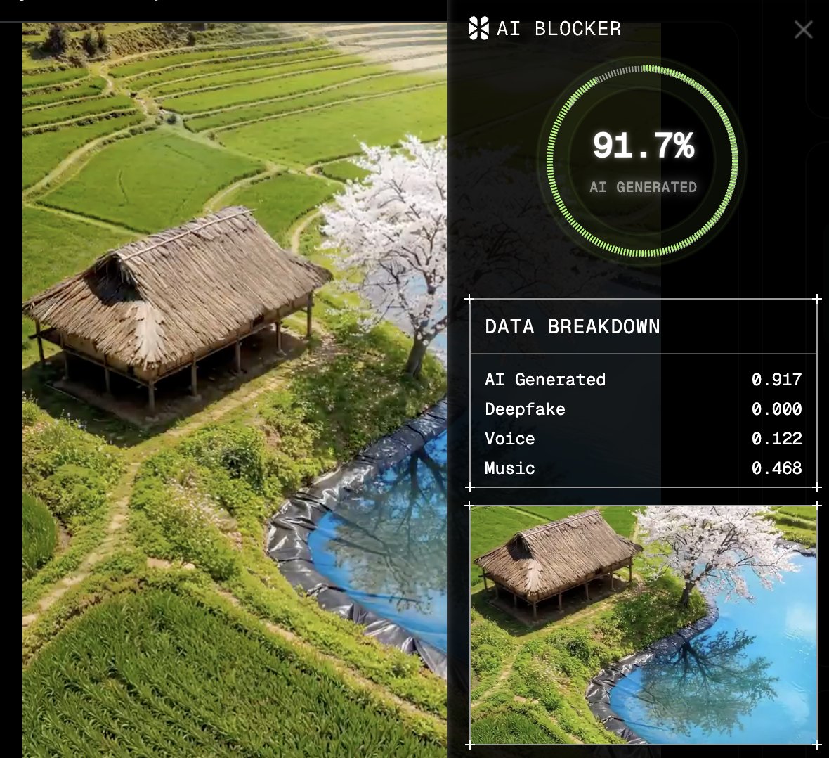 Profile says 'monetized farming' 
Its just monetizing AI. 

STOP THE SLOP