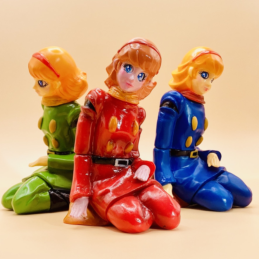 ソフビ 2体 まとめ売り ヒカリトイズ ピンクトイズ ソフビ 2体 まとめ