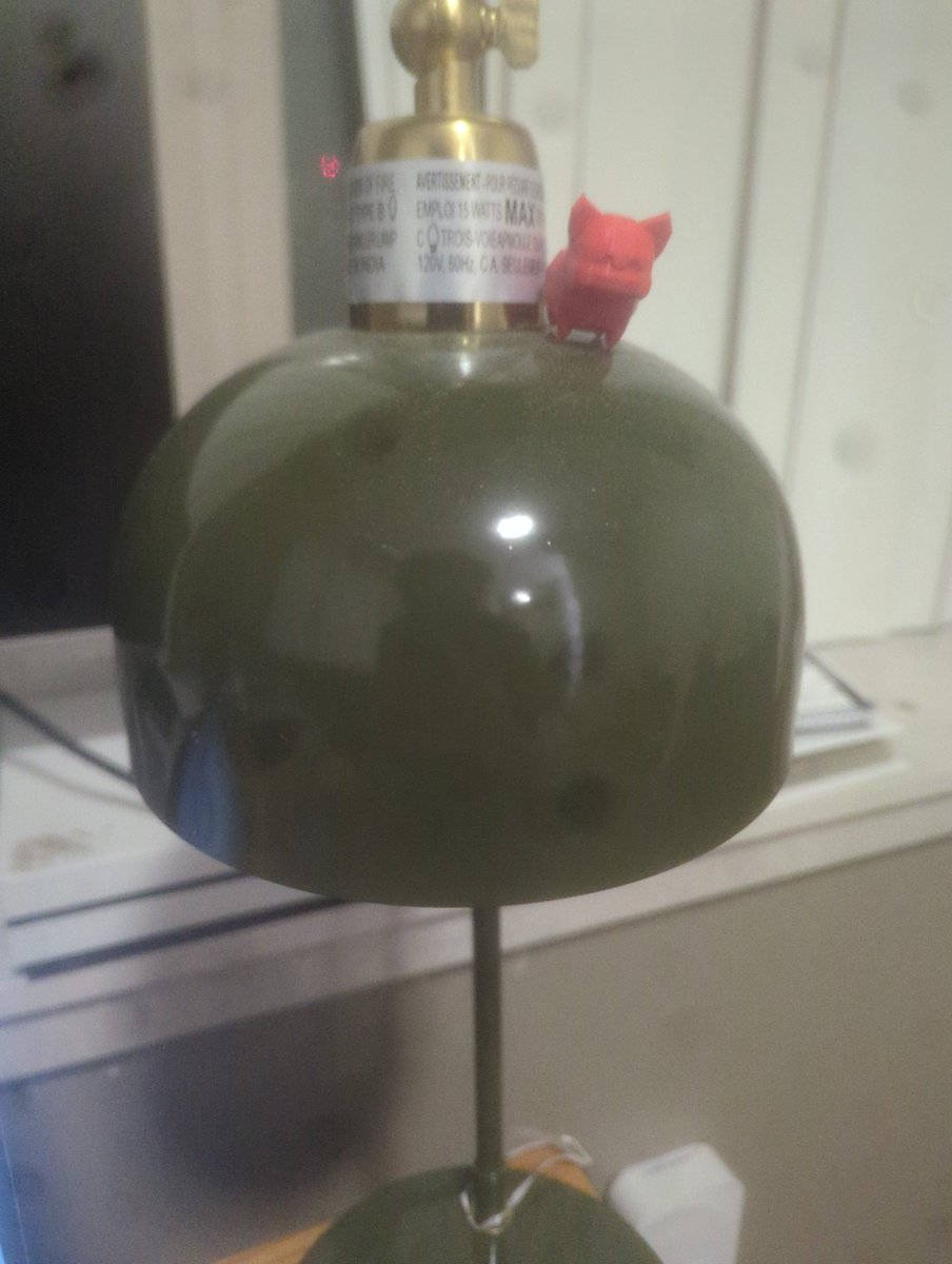 Day 1 of my 3D printed Shibling in a weird spot!