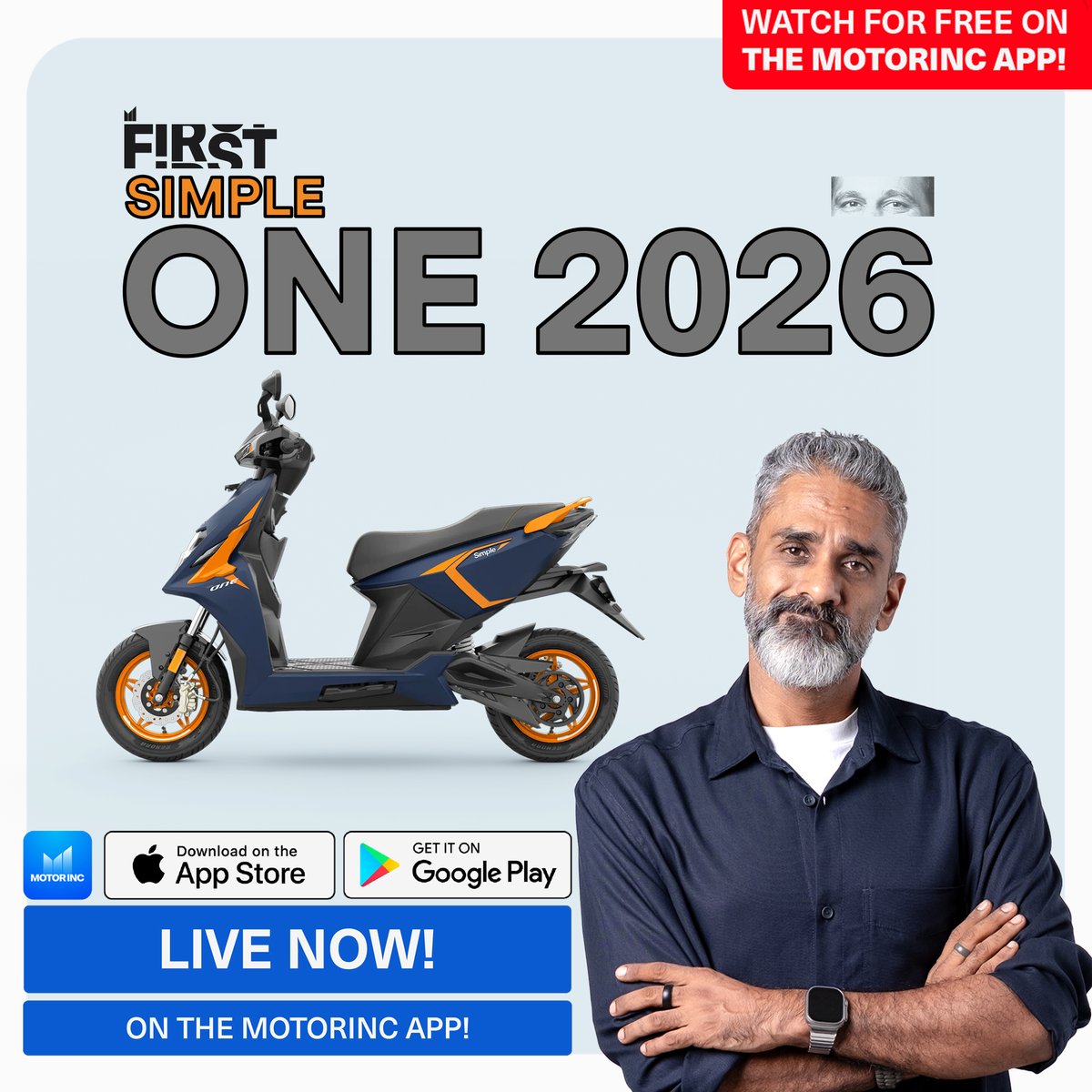 themotorinc's tweet photo. The 2026 #SimpleOne (gen 2) is different under the skin, noticeably better, has fixed batteries and is fast. Worth considering now?

https://t.co/7w5aLjC04h

Download the #MotorInc app &amp; watch free!
Free download on iOS/Android

#MotorIncFirst #FirstRide #EV #ElectricScooter https://t.co/rHx5R9lsSB