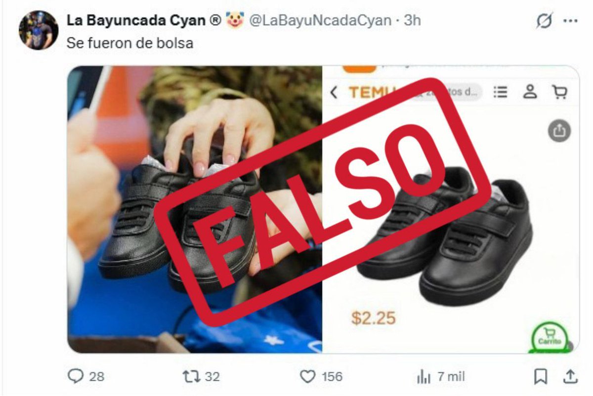 A través de imágenes alteradas, cuentas afines a la oposición buscan desmeritar los paquetes escolares entregados por el Gobierno. 

Mediante montajes se trata de difundir información falsa con el fin de confundir a la población y desacreditar un beneficio destinado a la