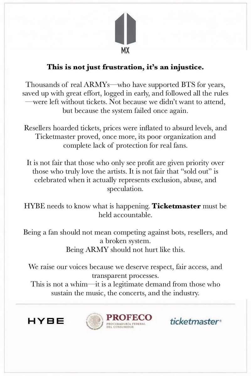 miss_atomic94's tweet photo. @Ticketmaster_Me @Profeco 
@BIGHIT_MUSIC 
@bts_bighit https://t.co/TAsH8A8eyJ