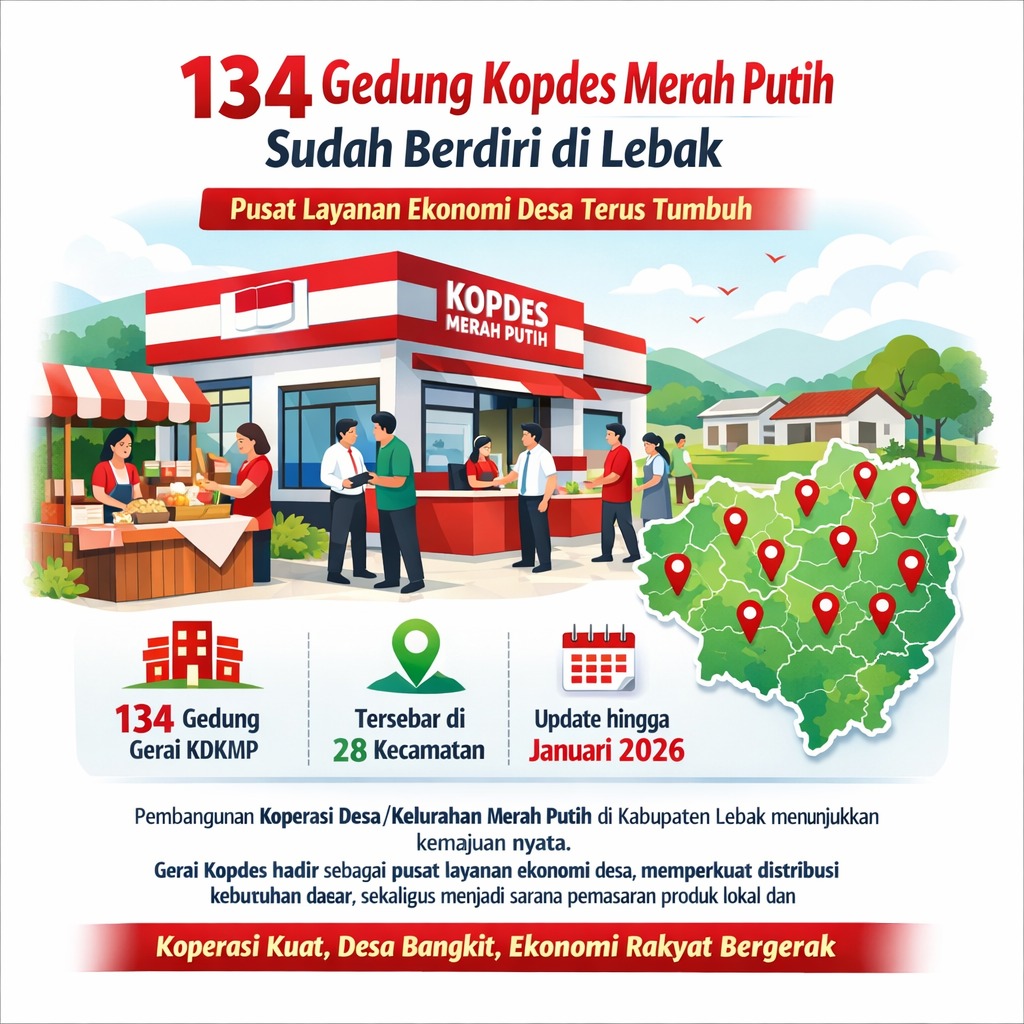 Hebatnya Presiden Prabowo, 134 Gedung Kopdes Merah Putih di Lebak bikin pelayanan publik makin gampang #KoperasiMerahPutih