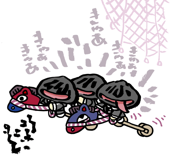 「#妖界東西新聞 【馬の春あそび】」|氷厘亭氷泉のイラスト
