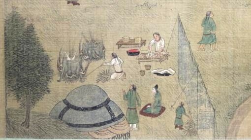 続き】「文姫帰漢図巻」は、細緻な筆遣いと彩色で人々の姿や景物を