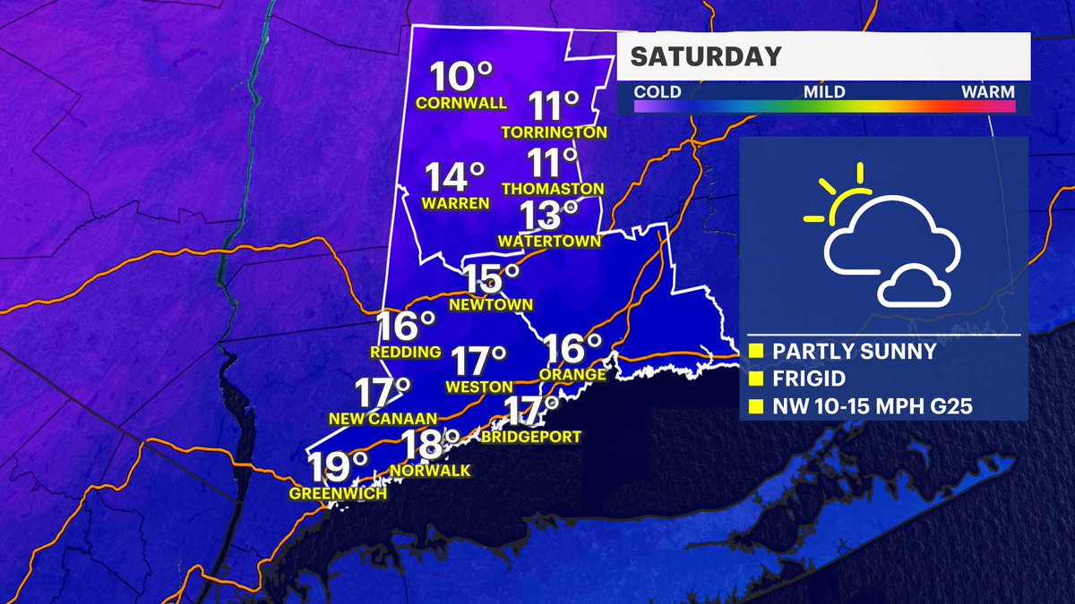 MichelePowersWx's tweet image. 🥶Coldest air of the season arrives in CT tonight.  If we stay below 20 degrees tomorrow, we have a new record for the day.
For the latest on the winter storm Sunday ➡️ connecticut.news12.com/your-daily-con…
@news12ct 
#ctweather #ctsnow #recordcold #windchills #bitterblast 
@RadektheWxman