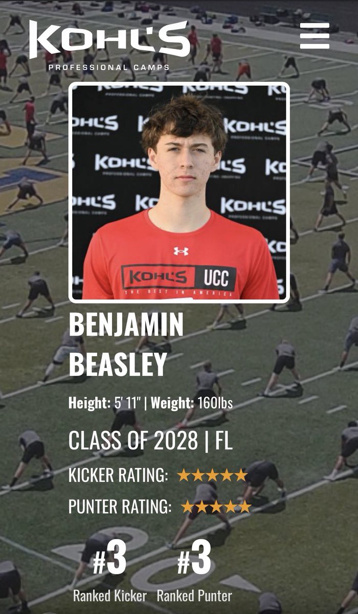 Ben Beasley 2028 K/P tweet media