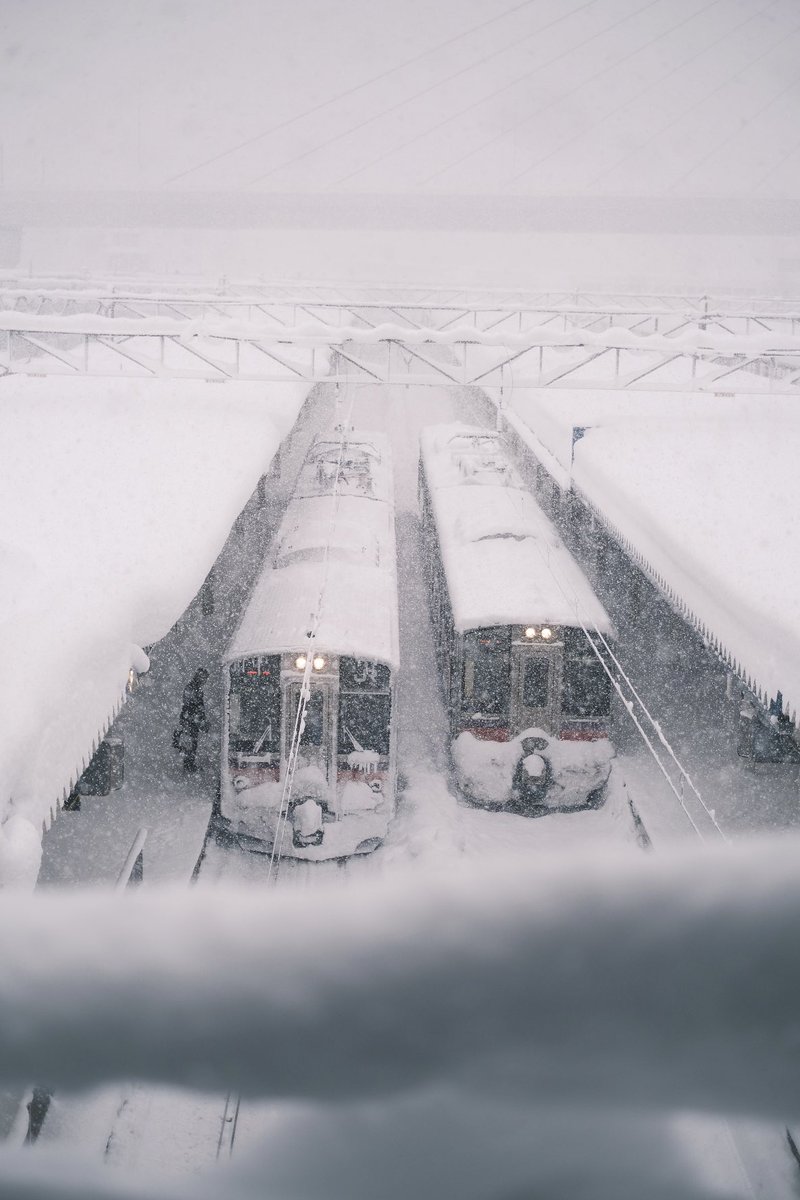 Re_Satoshi_F's tweet image. 現在の青森駅。
駅のホームにいるのか、外にいるのかわかんないくらいの積雪量。

JRすごいな。
よくここまで運んでくれたものだ。
にしても飛行機飛ぶかな。