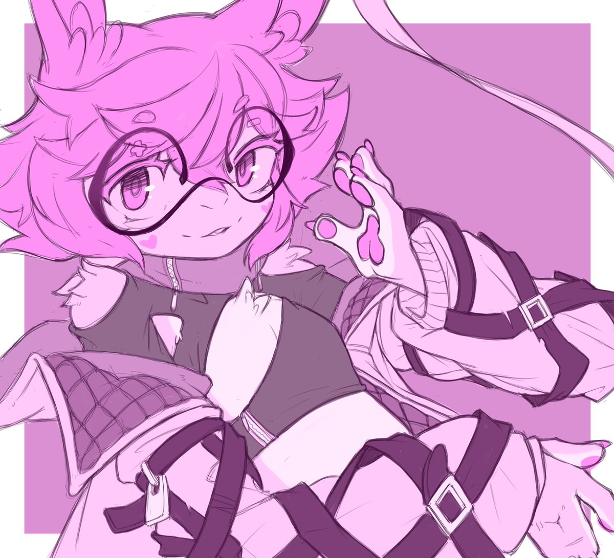 bunny in style. i love sketching stuff like this