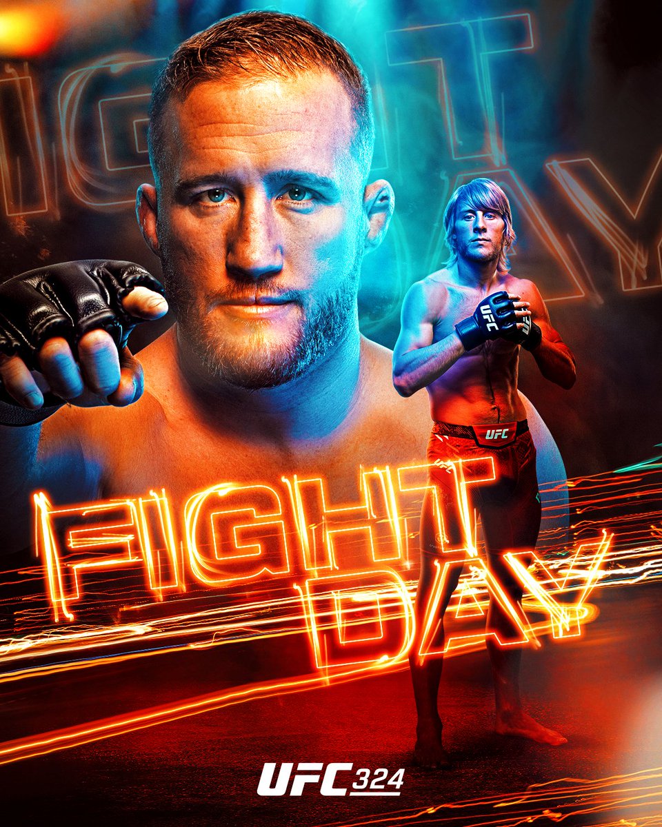 The wait is over.

IT'S FIGHT DAY 🎉

[ #UFC324 | TONIGHT on @ParamountPlus ]