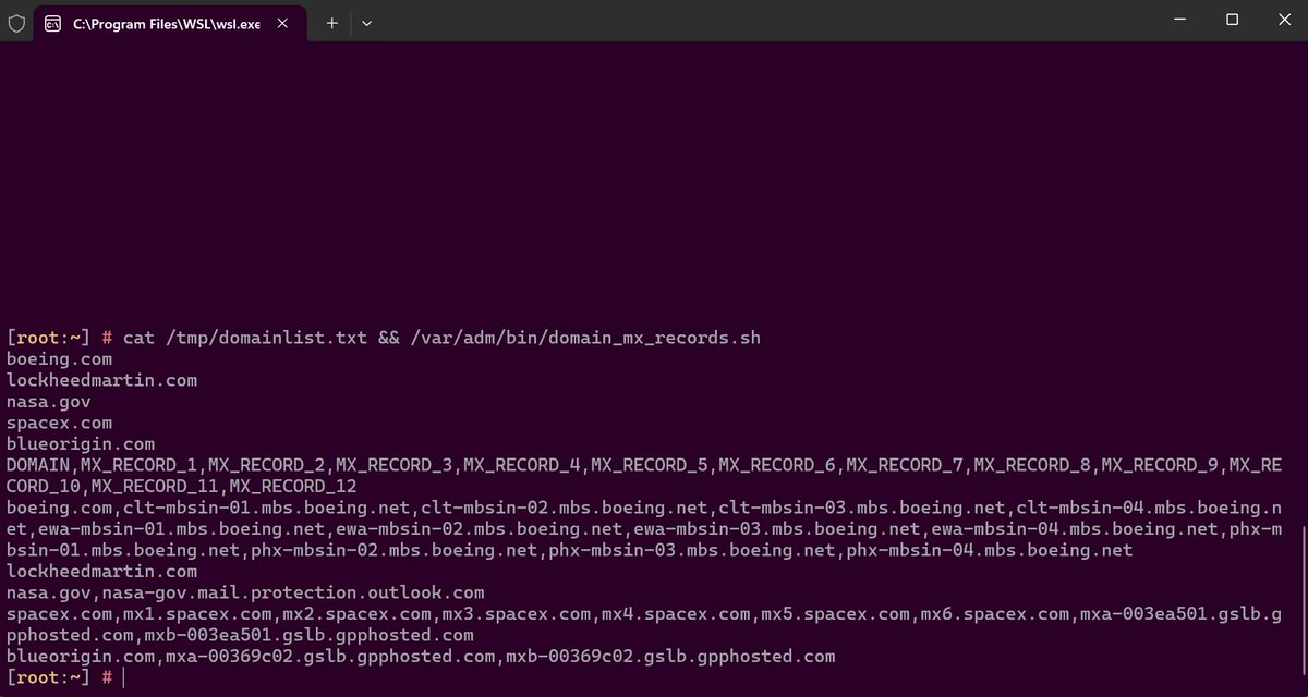 igor_os777's tweet image. A quick #Bash #script to collect MX records for a list of domains. Populate /tmp/domainlist.txt with domains - one per line - and let 'er rip. github.com/igoros777/kw/b…