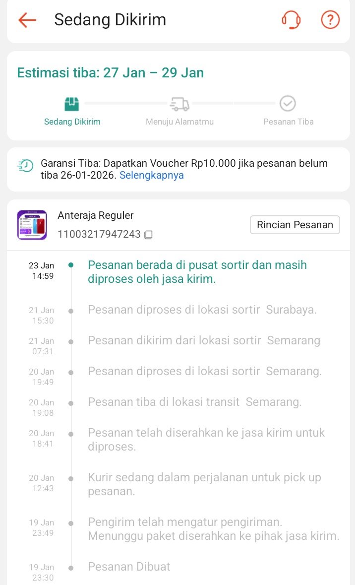 armwuvyuu's tweet photo. paket ku stuck mulu sama ekspedisi ini gada pergerakan, tolong dong min ini gmn sih prosesnya lama bgt sampe 3 hari , mana paketan hp lg @anteraja_id @AnterajaCare https://t.co/SwclMNBOpi