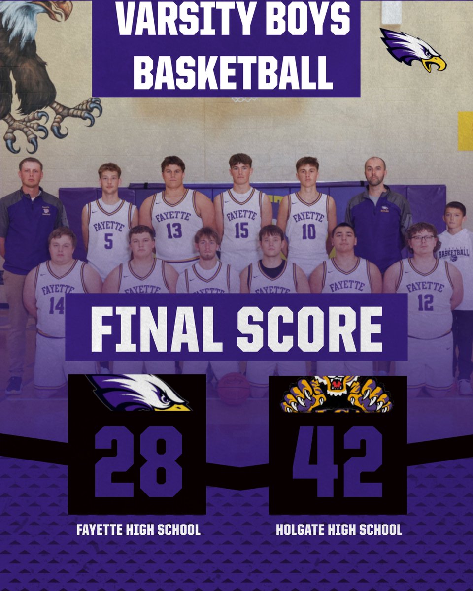 Varsity and JV Boys fall to Holgate tonight. Both are back in action tomorrow at Hicksville.