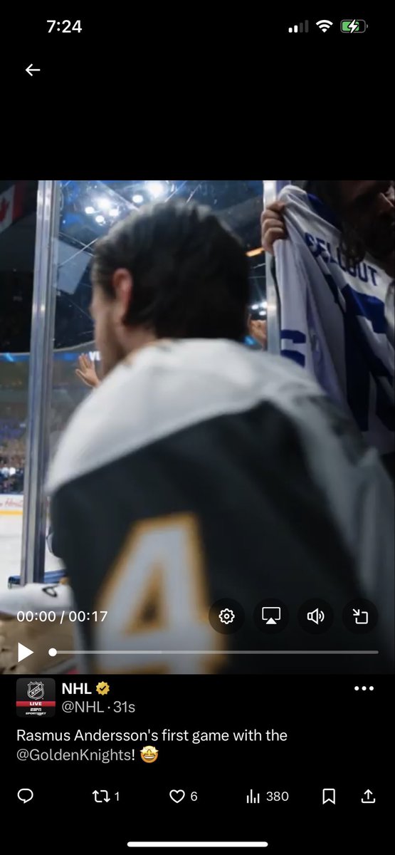 puckempire's tweet image. Keegan Kolesar ripping away a Marner jersey that says "SELLOUT" from a Leafs fan 😭